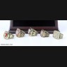 NFL 1972 1982 1983 1987 1991 Washington Redskins Super Bowl Championship Replica Fan Rings with Wooden Display Case Set