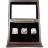 NHL 2010 2013 2015 Chicago Blackhawks Stanley Cup Championship Replica Fan Rings with Wooden Display Case Set