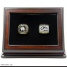 NHL 1996 2001 Colorado Avalanche Stanley Cup Championship Replica Fan Rings with Wooden Display Case Set