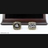 NHL 1996 2001 Colorado Avalanche Stanley Cup Championship Replica Fan Rings with Wooden Display Case Set