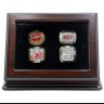 NHL 1997 1998 2002 2008 Detroit Red Wings Stanley Cup Championship Replica Fan Rings with Wooden Display Case Set