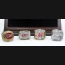 NHL 1997 1998 2002 2008 Detroit Red Wings Stanley Cup Championship Replica Fan Rings with Wooden Display Case Set