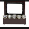 NHL 1984 1985 1987 1988 1990 Edmonton Oilers Stanley Cup Championship Replica Fan Rings with Wooden Display Case Set