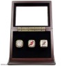 NHL 1995 2000 2003 New Jersey Devils Stanley Cup Championship Replica Fan Rings with Wooden Display Case Set