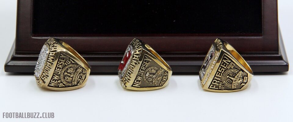New Jersey Devils Stanley Cup 3 Ring Set (1995, 2000, 2003
