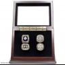 NHL 1980 1981 1982 1983 New York Islanders Stanley Cup Championship Replica Fan Rings with Wooden Display Case Set