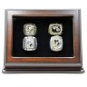 NHL 1991 1992 2009 2016 Pittsburgh Penguins Stanley Cup Championship Replica Fan Rings with Wooden Display Case Set