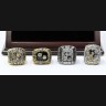 NHL 1991 1992 2009 2016 Pittsburgh Penguins Stanley Cup Championship Replica Fan Rings with Wooden Display Case Set