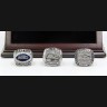 NFL 2013 NFC 2005 2014 Seattle Seahawks Super Bowl Championship Replica Fan Rings with Wooden Display Case Set